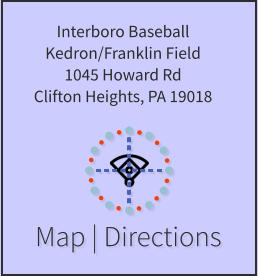 Map | Directions Brookhaven Baseball DURKIN FIELD 98 Coebourn Rd Brookhaven PA 19015