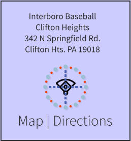 Map | Directions UDHL Baseball 14/15 Dermond Field 1201 Old Lane Drexel Hill, Pa 19026